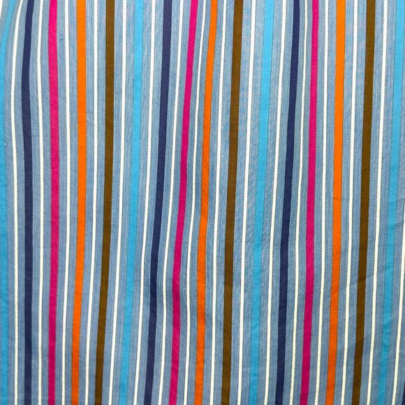 Peter Millar Men's Striped Button Up Shirt XL Blue Multi Stripe Dress Shirt - Picture 8 of 9